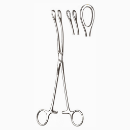 Ballenger Sponge Forceps, Curved, Serrated, 7 in