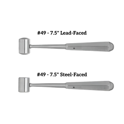 Mallet #49 Surgical Steel Instrument 7.5in - Lead or Steel Faced