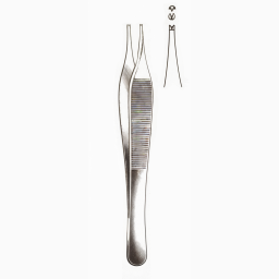 Ewald Forceps Serrated Tips 4.75in