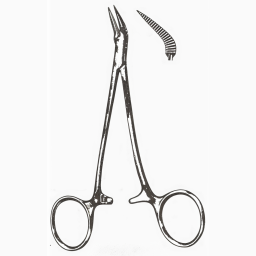 Halstead-Mosquito Forceps, Angeled Jaw, 5 in