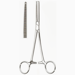 Rochester-Ochsner Hemostats Straight 1x2 Teeth 6-1/4 in