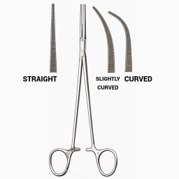 Heiss Thoracic Forceps, Full Curved, 8 in