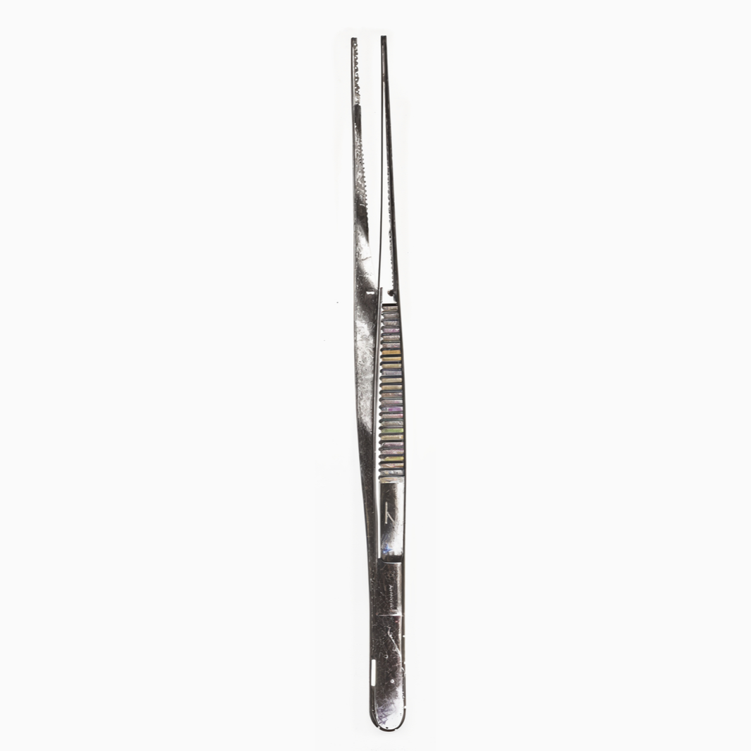 Semkin Dressing Forceps Serrated Tips 4.75in
