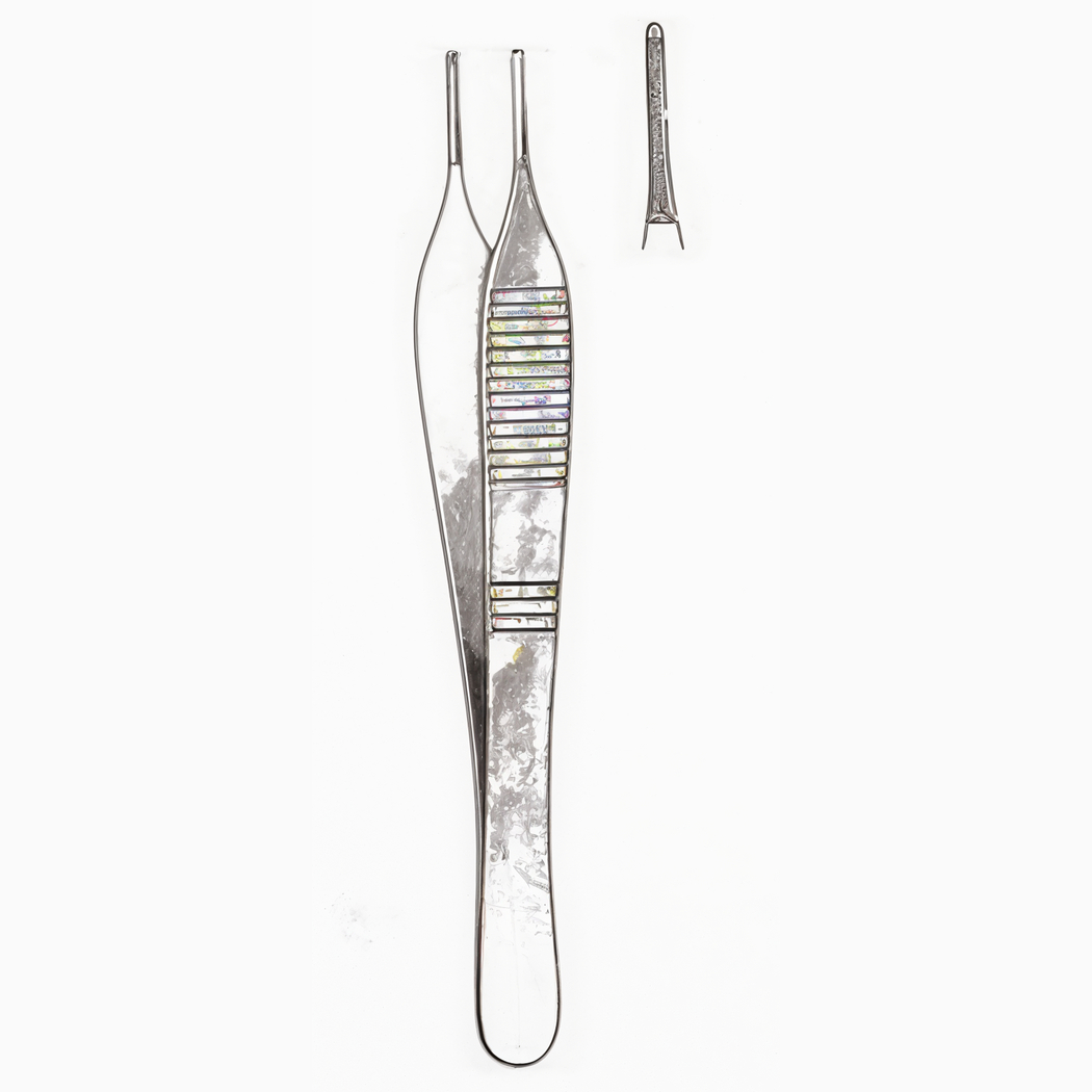 Adson Tissue Forceps 1x2 Teeth Serrated Delicate 4.75 in