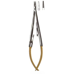 Castroviejo Needle Holder, w/Lock, Serrated Jaws, 5-1/4 in