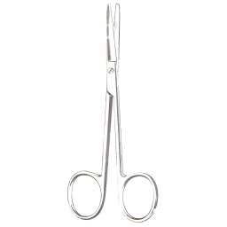 Straight Plastic Surgery Scissors Blunt/Blunt 4-3/4in