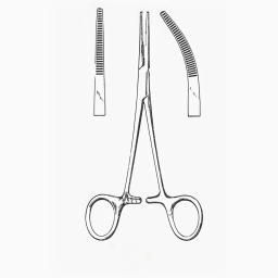 Kelly Hemostatic Forceps, Straight, 5-1/2 in