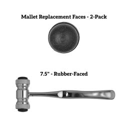 Mead Mallet Surgical Steel 7.5in - Rubber-Faced