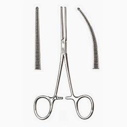 Kocher Hemostats, Straight 5.5in 1x2 Teeth