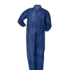 100% Polypropylene Basic Protection Collared Coverall Navy Blue 25/Case - Image 2