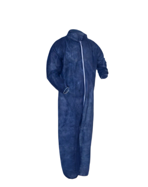 100% Polypropylene Basic Protection Collared Coverall Navy Blue 25/Case