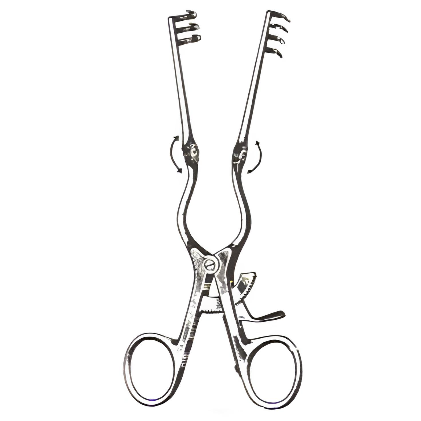 Weitlaner Retractor Hinged Blades 3x4 Prongs Blunt 6.5in