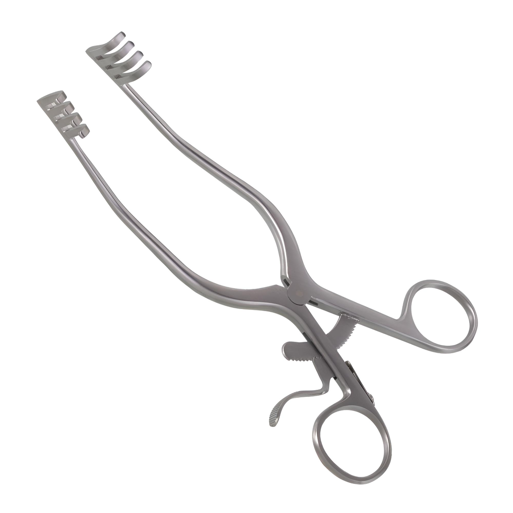 Adson Retractor 7.5in Angled Sharp 4x4 Teeth 3/4in x 3/4in