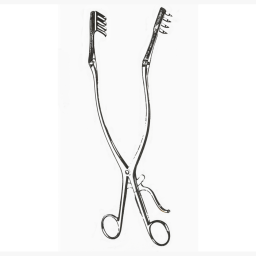 Beckman-Adson Retractor 12.5in Hinged Sharp 3/4in x 1in