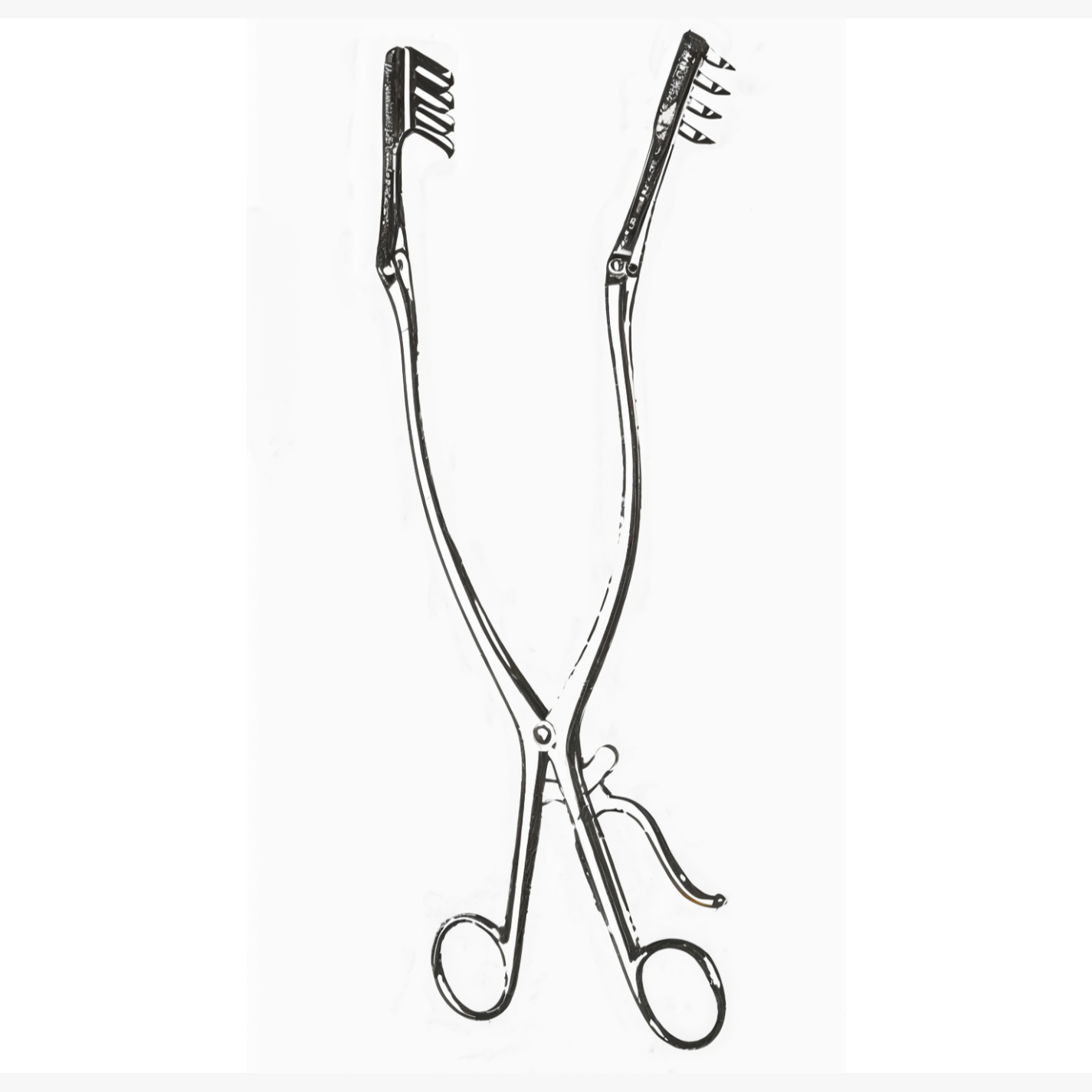 Beckman-Adson Retractor 12.5in Hinged Sharp 3/4in x 1in
