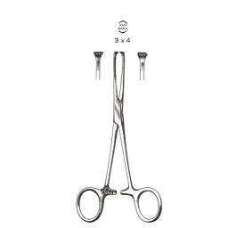 Allis Tissue Forceps 3x4 Teeth 5.5in