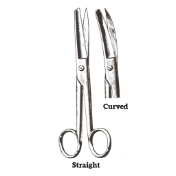 Straight Moleskin and Felt Scissors Sharp/Blunt 7-1/2in