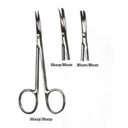 Curved Iris Scissors Sharp/Sharp 4-1/2in