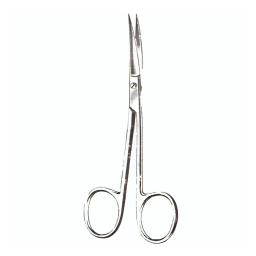 Curved Plastic Surgery Scissors Sharp/Sharp 4-3/4in