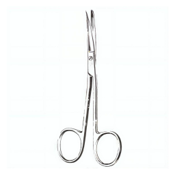 Curved Plastic Surgery Scissors Sharp/Blunt 4-3/4in