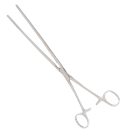 Kocher Intestinal Forceps 10-1/2 in, Straight, Longitudinal Serrations