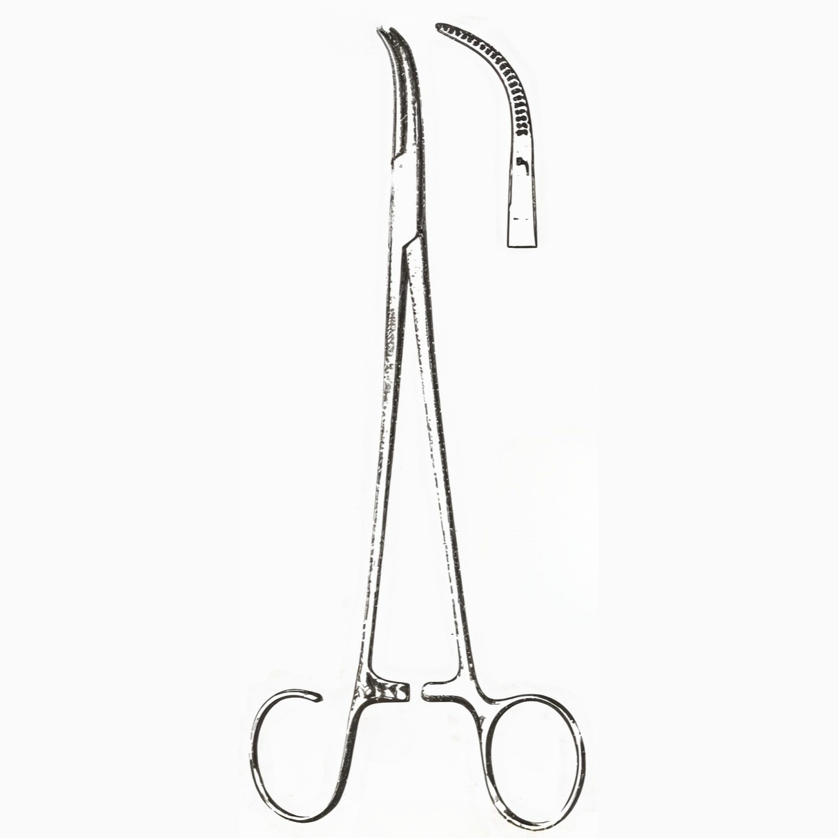 Sawtell Tonsil Hemostatic Full Curve Forceps 7.5in