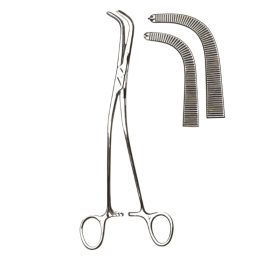 Gray Cystic Duct Forceps Serrated 1x2 Teeth 9in