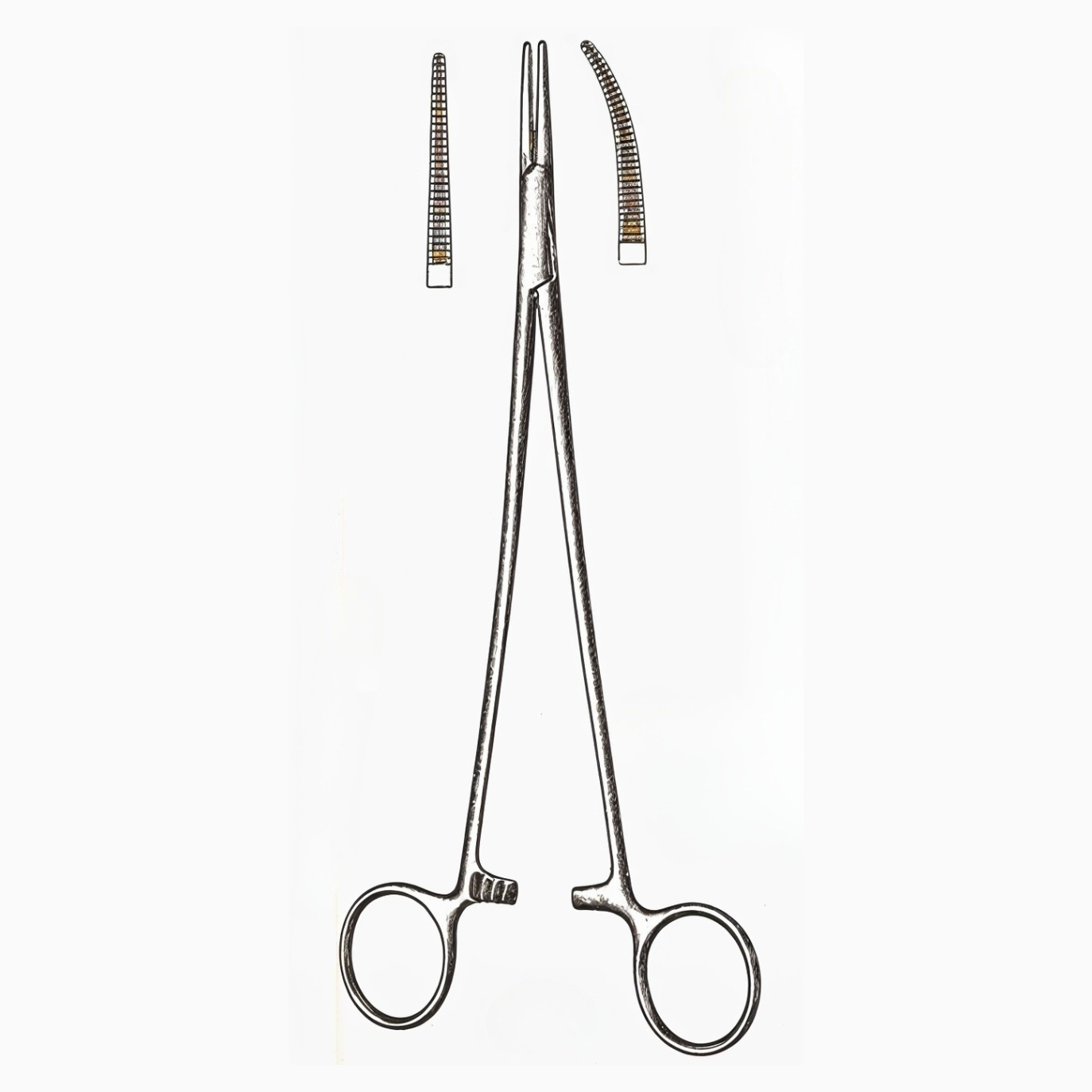 Bridge Deep Surgery Forceps, Curved Delicate 11in