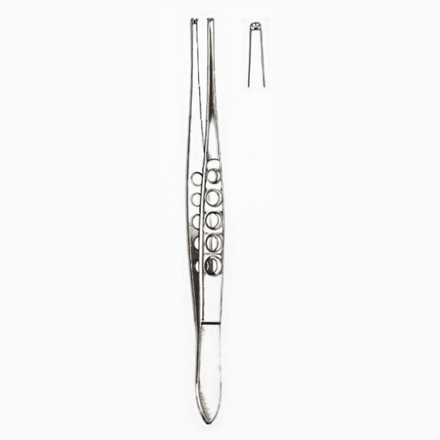 Dressing Forceps 1 x 2 Teeth 5.5in