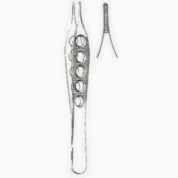Adson Tissue Forceps Serrated 1 x 2 Teeth 4.75in