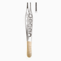 Adson Dressing Forceps Cross Serrated Tips 4.75in