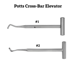 Potts Cross-Bar Elevator Surgical Steel Instrument