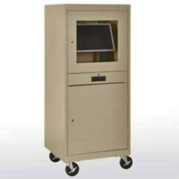 Mobile Computer Security Workstation w/ Adj. Shelf