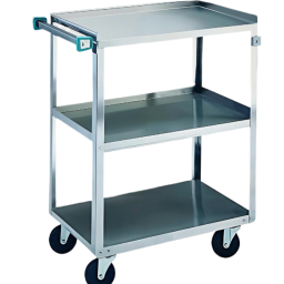 Stainless Steel Utility Cart w/ 3.5in Swivel Casters