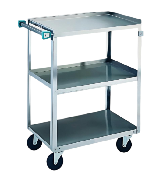 Stainless Steel Utility Cart w/ 3.5in Swivel Casters