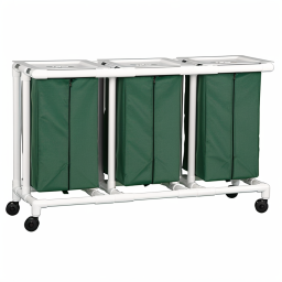 Select Line Triple Linen Hamper Cart w/o Foot Pedals