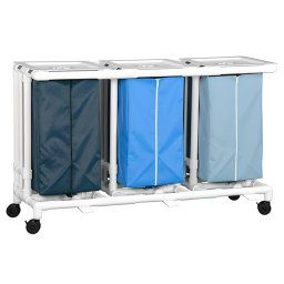 Triple Linen Hamper w/ Standard Foot Pedal