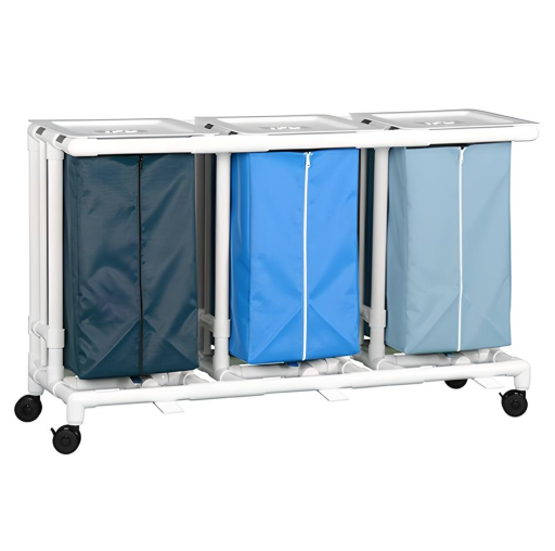Triple Linen Hamper w/ Standard Foot Pedal