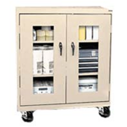 Mobile Display Counter Height Storage Cabinet