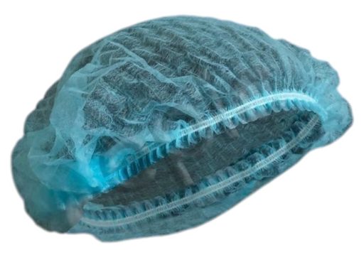 Non-Woven Polypropylene Fabric Full Coverage Cleanroom Bouffant Style Cap Blue 1000/case