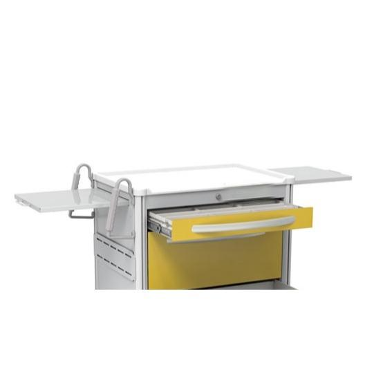 Aluminum Standard Tall Isolation Cart w/ 4 Drawers & Key Lock - Image 3
