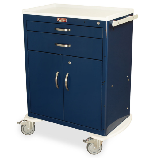 Tall Multi-Purpose STD Width Cart w/ Key Lock, Storage & 2 Drawers
