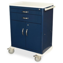 Tall Multi-Purpose STD Width Cart w/ Key Lock, Storage & 2 Drawers