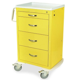 Tall Infection Control Med Width Cart w/Key Lock & 4 Drawers