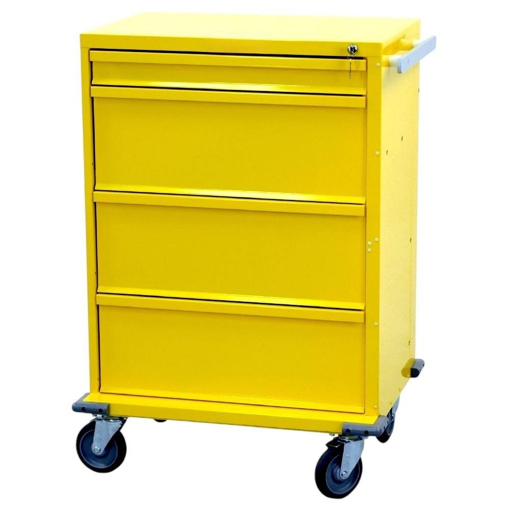 Tall Isolation Procedure Cart w/ Key Lock & 4 Drawers - Image 2