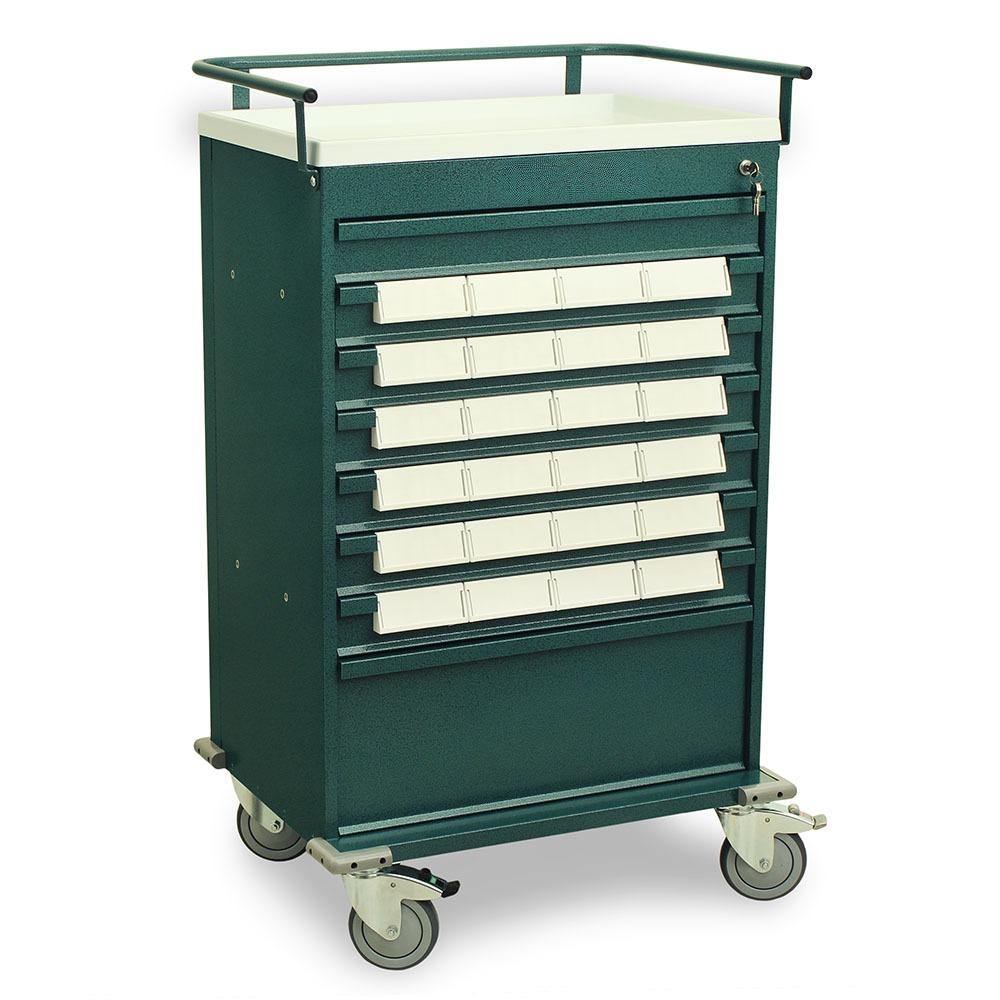 Economy Med Bin Cart w/ Key Lock & 24 - 5in Bins - Image 2