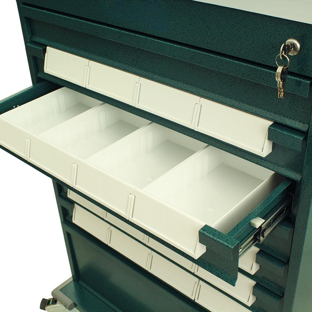 Economy Med Bin Cart w/ Key Lock & 24 - 5in Bins - Image 5