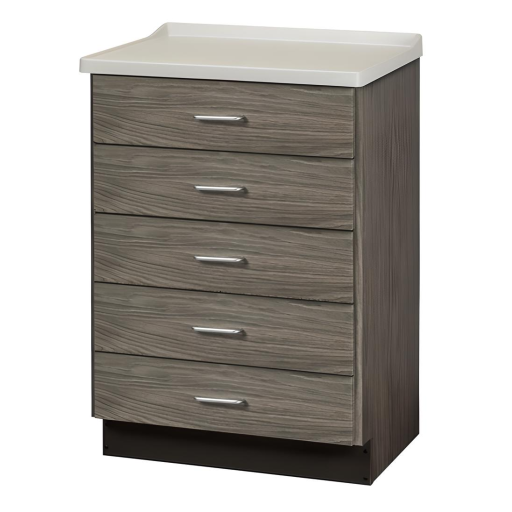 Designer Molded Top Treatment Cabinet w/ 5 Drawers