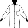 Polypropylene Basic Protection Lab Coat w/ Pocket White 50/pc Case - Image 3