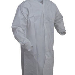 Polyethylene/Polypropylene Blend Lab Coat Frock w/o Pockets White 30/pc Case
